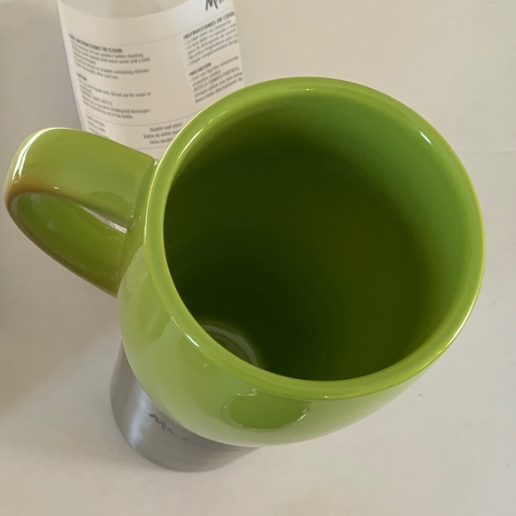 Mr. Coffee Stainless Steel & Green Ceramic Coffee Mug 16 Oz insulated travel mug - Picture 8 of 9